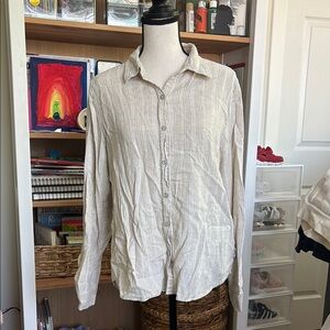 Orvis Beige Button Down Shirt for Women